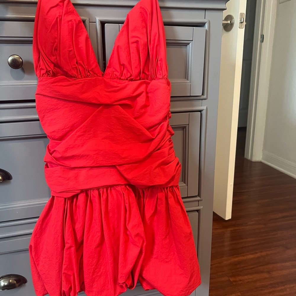 Vici Hamptons Smocked Bubble Hem Mini Dress